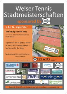 Welser Stadtmeisterschaften beim ESV - 6. bis 12. September - jetzt anmelden!