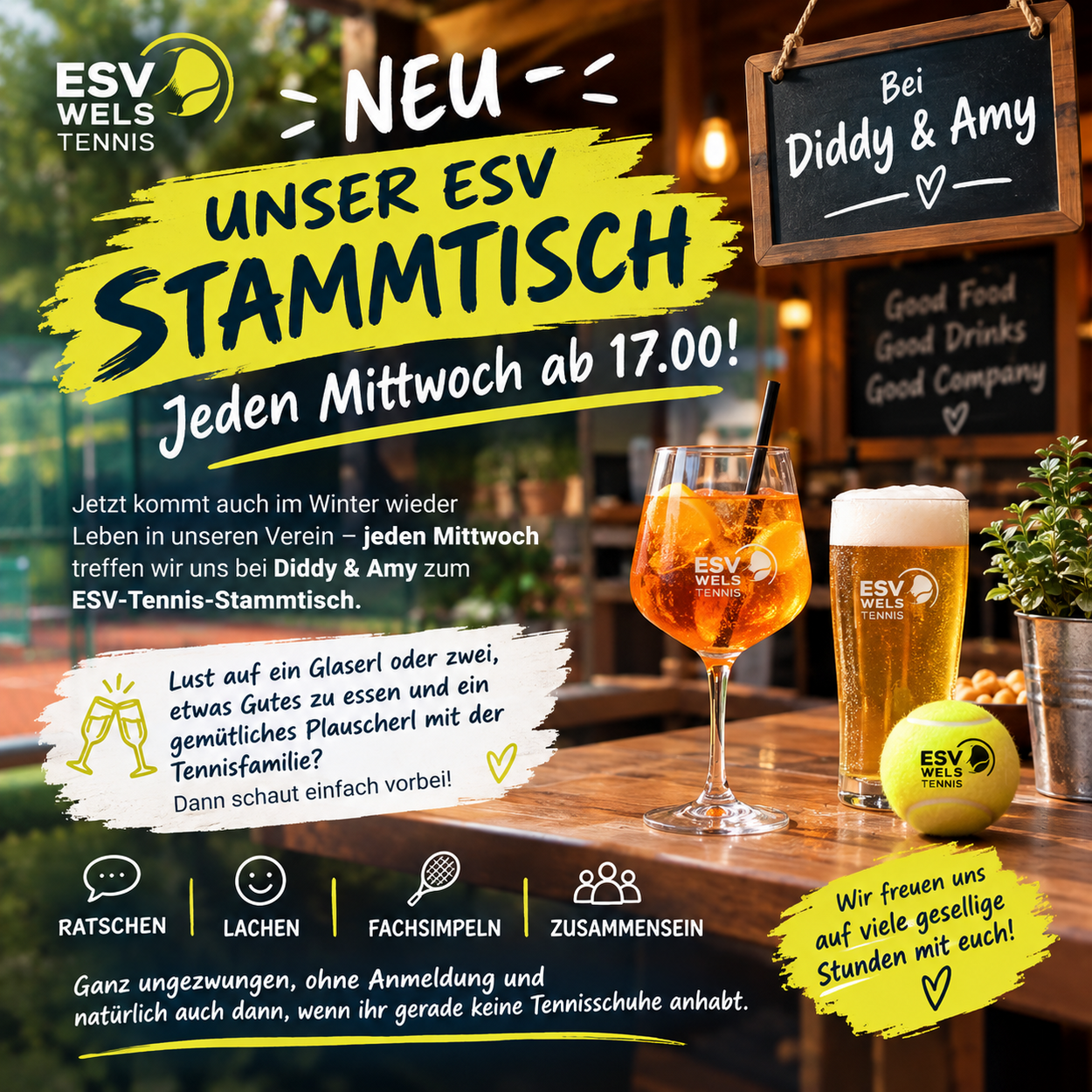 UNSER ESV STAMMTISCH – JEDEN MITTWOCH AB 17.00!